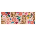 thumbnail image 1 of Dogs with Flowers Kitchen Rug Mat,Kitchen Runner Rugs Non Skid Washable,Decorative Kitchen Floor Mats for Kitchen,Sink,Laundry,17"X47", 1 of 5