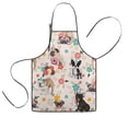 thumbnail image 1 of Dogs with Party Hats and Flowers Kids Aprons for Girls and Boys,Adjustable Neck Strap Toddler Aprons for Kids Cooking Baking, 1 of 7