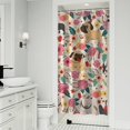 thumbnail image 1 of Dogs with Pioneer Flower Shower Curtain 36"x72" ,Bathroom Decorative Shower Curtains Set with 12 Hooks,Modern Waterproof Washable Shower Curtain, 1 of 6