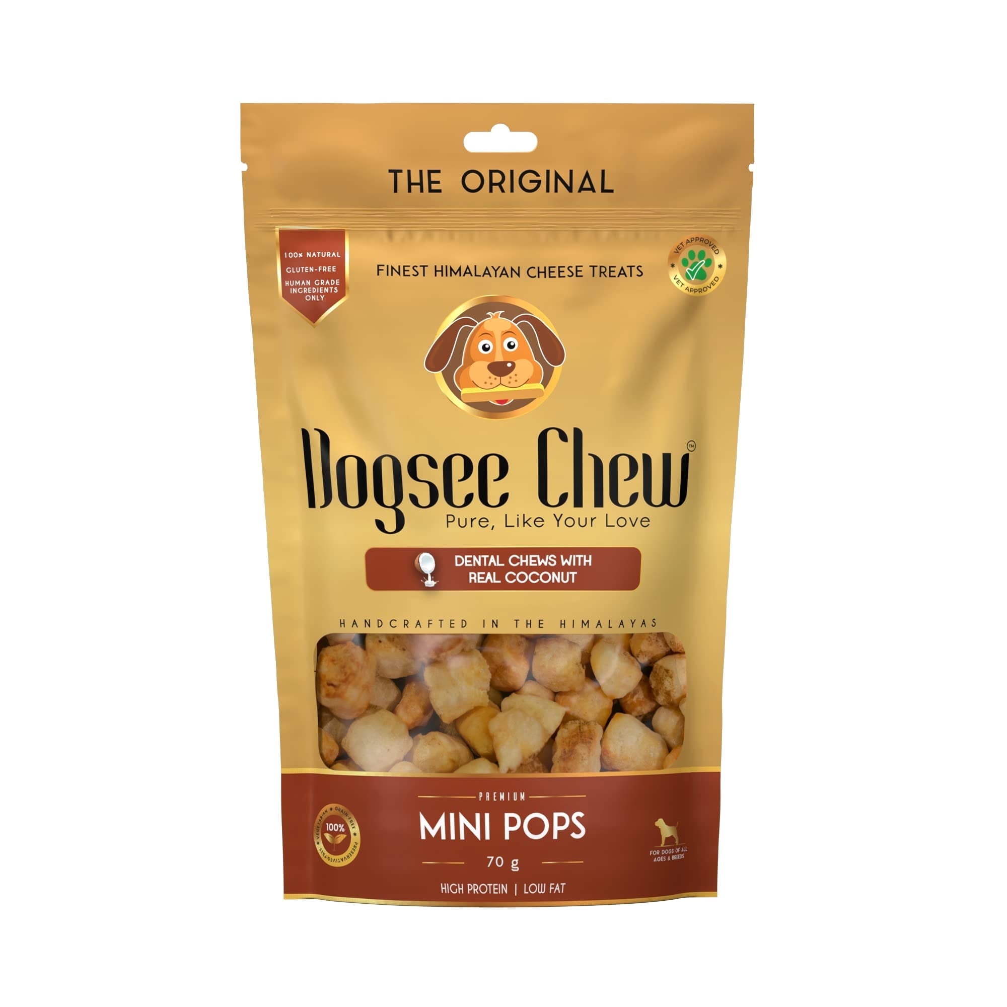 Dogsee, Dog Treats, Mini Pops Coconut, High Protein Low Fat 0.15 lb ...