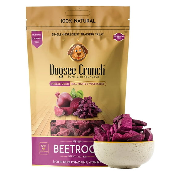 Dogsee Crunch Natural Beetroot & Grain Free Dog Treats 10G