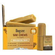 Dogsee Himalayan Dog Chews Large 15 Count | 100% Natural Yak Chews | Smoke Dried | Long Lasting Healthy Treats for Aggressive Chewers | Helps Fight Plaque & Tartar | SRP Box