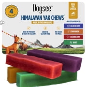Dogsee Multiflavor Yak Cheese Dental Chews Large Dogs 1 lb 4 Aggressive-Chewer Bars