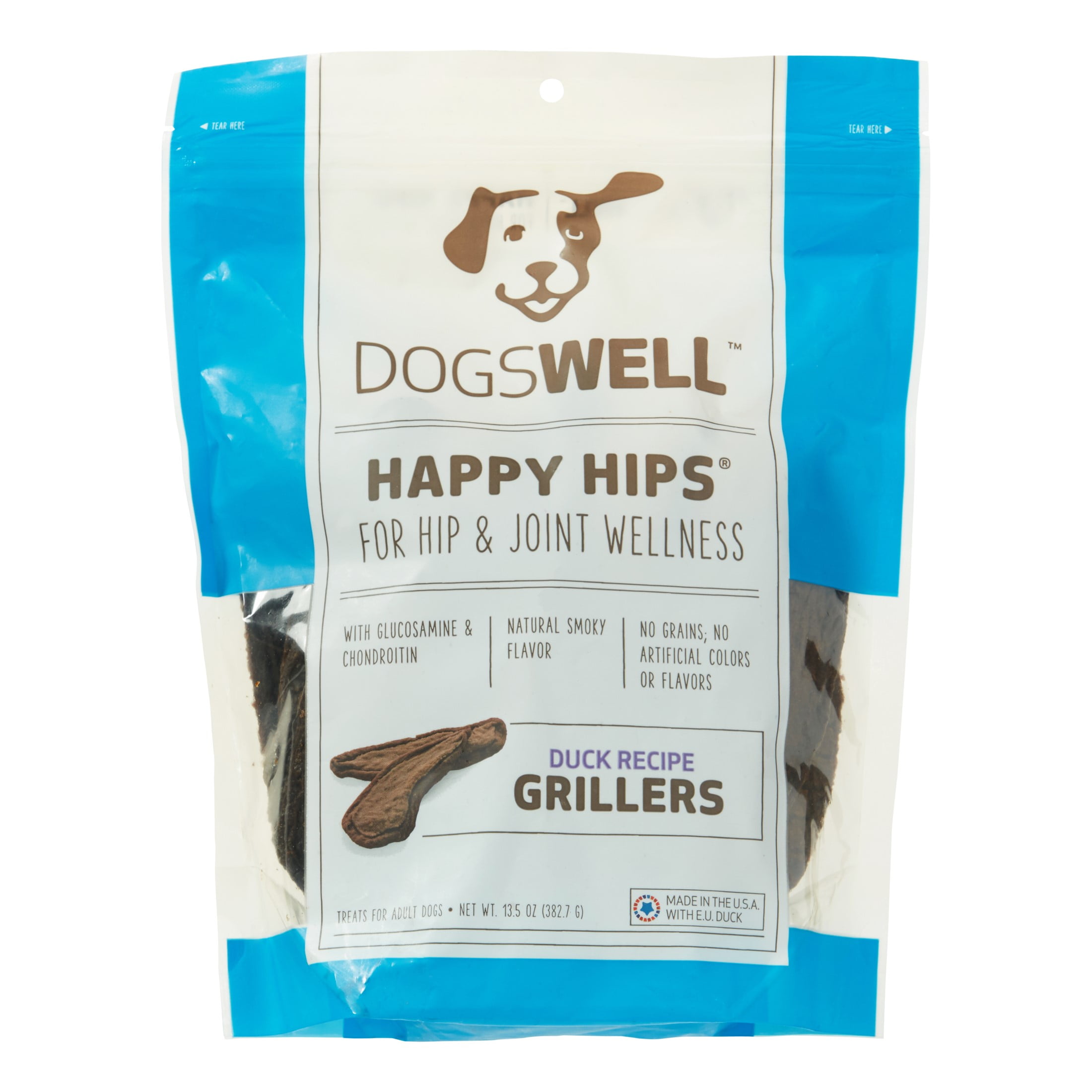 Dogswell Happy Hips Grillers Duck Dry Dog Treat, 13.5 oz