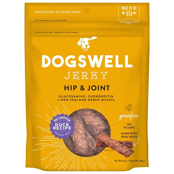 Dogswell Hip & Joint Jerky Grain-Free Duck Recipe for Dogs