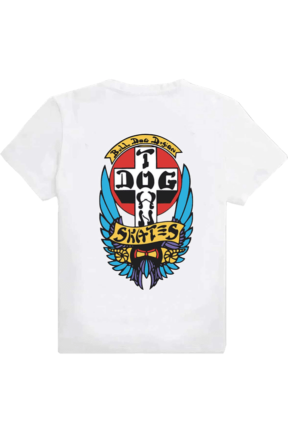 Dogtown Dogtown Bull Dog Short Sleeve T-Shirt White, Small, Men's