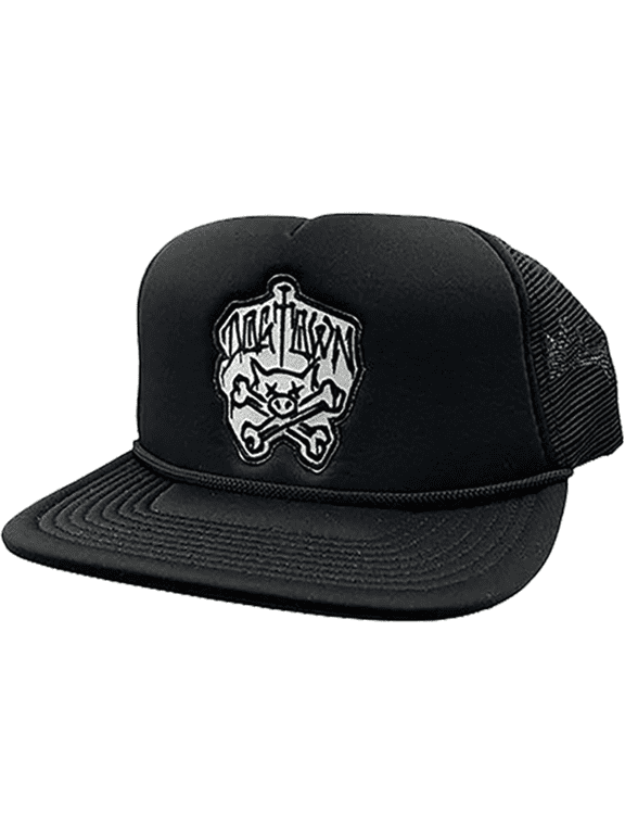 Dogtown Pig And Bones Wheels Mesh Skate HAT - Adjustable Black/Black