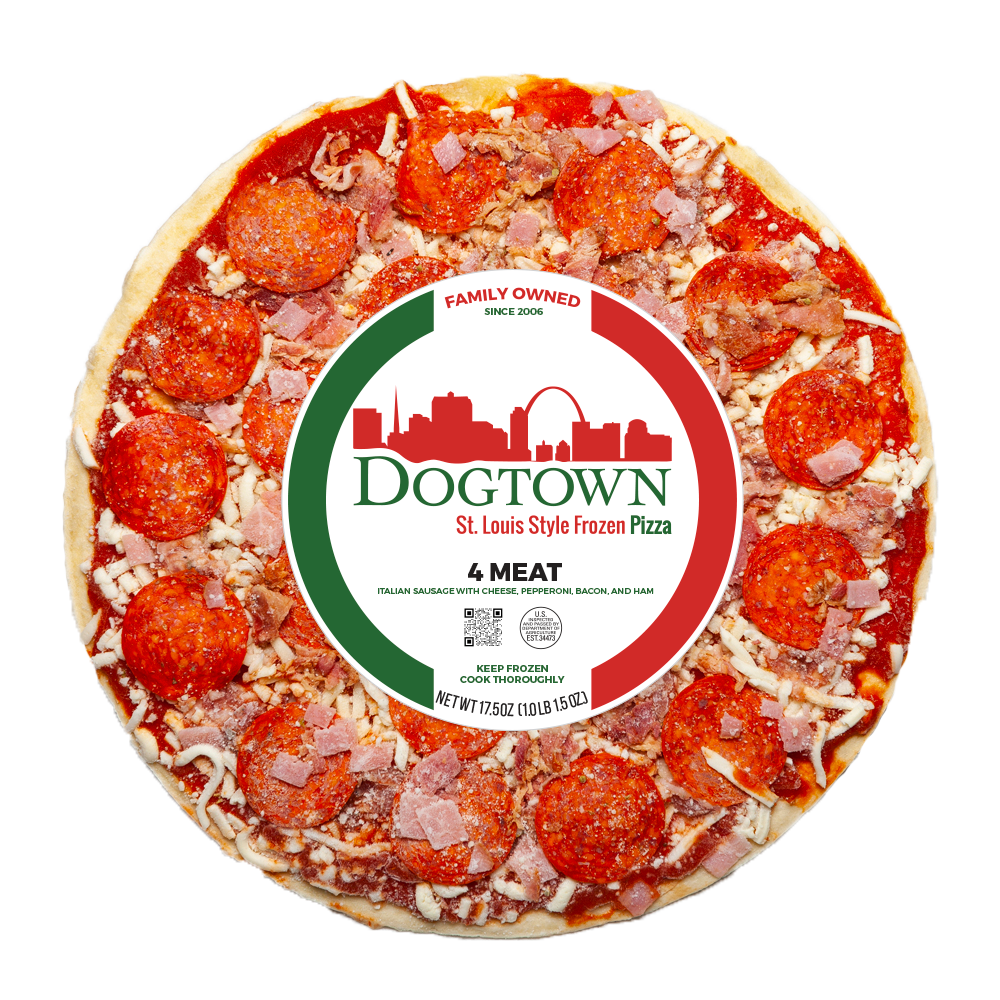 Dogtown Pizza Thin Crust Four Meat Pizza with Tomato Pizza Sauce, 17