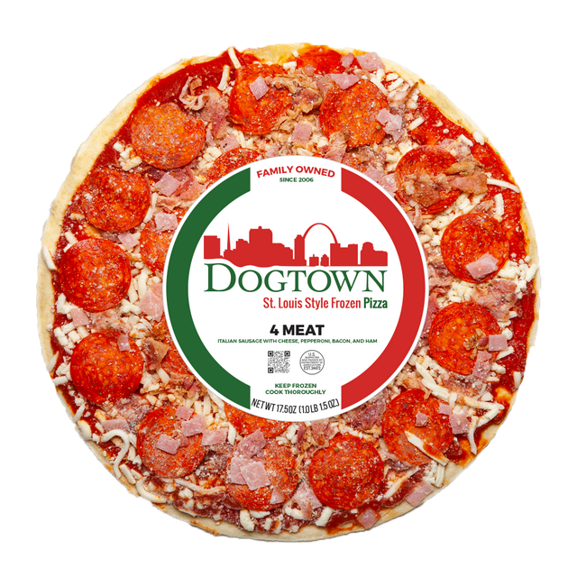 Dogtown Pizza Thin Crust Four Meat Pizza with Tomato Pizza Sauce, 17