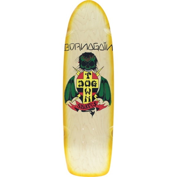 Dogtown Skateboards Born Again 70's Natural / Yellow Skateboard Deck - 8.37" x 30" (Deck Only)