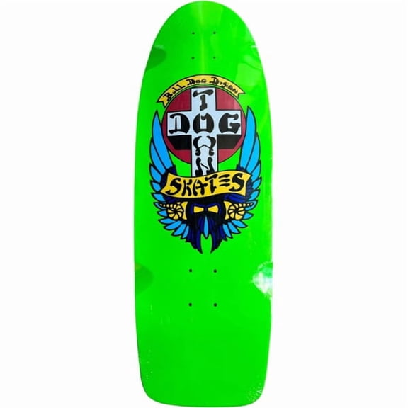 Dogtown Skateboards Bull Dog 70's Classic Lime Dip Skateboard Deck - 10" x 30" (Deck Only)