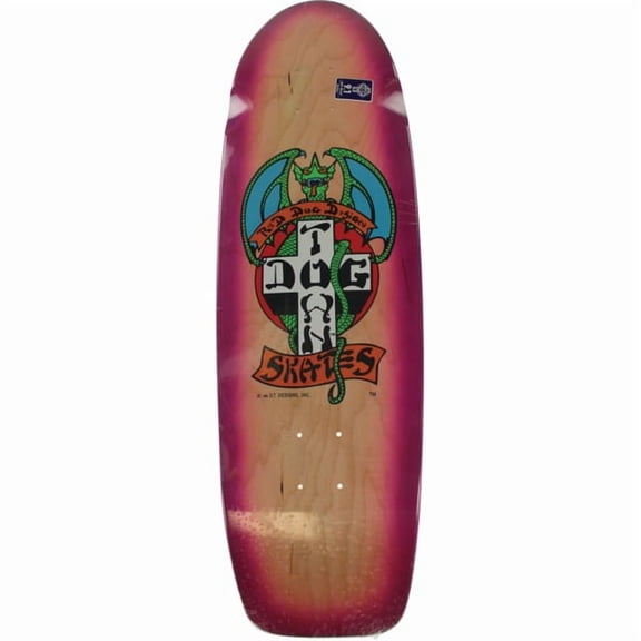 Dogtown Skateboards Red Dog 70's Rider Natural / Transparent Purple Old School Skateboard Deck - 9.3" x 30.3" (Deck Only)