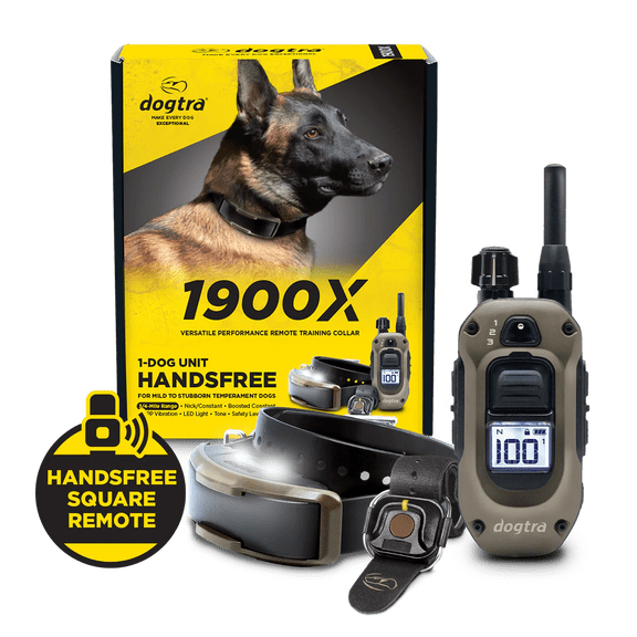 Dogtra 1900X Handsfree Remote Training Collar -Mile Range, 100 Stim Levels, Waterproof, Tone & Vibration, Expandable