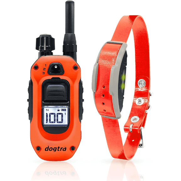 Dogtra 1900X Orange E-Collar for Dog Training - 3/4 Mile Range, for Dogs 35 lbs+, IPX9K Waterproof, 100 Stimulation Levels, Vibration, Tone, Rechargeable - Ideal for Dog Owners and Trainers
