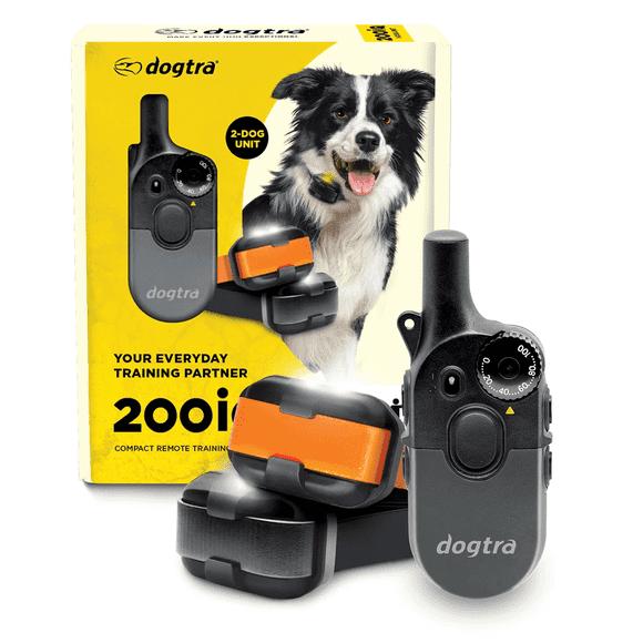 Dogtra 200iQ 2-Dog Remote Training Collar - 1/2 Mile Range - 100 Levels, Tone, Vibration,Compact, Waterproof, One-Handed Control for Dogs 10 lbs+  Lightweight System