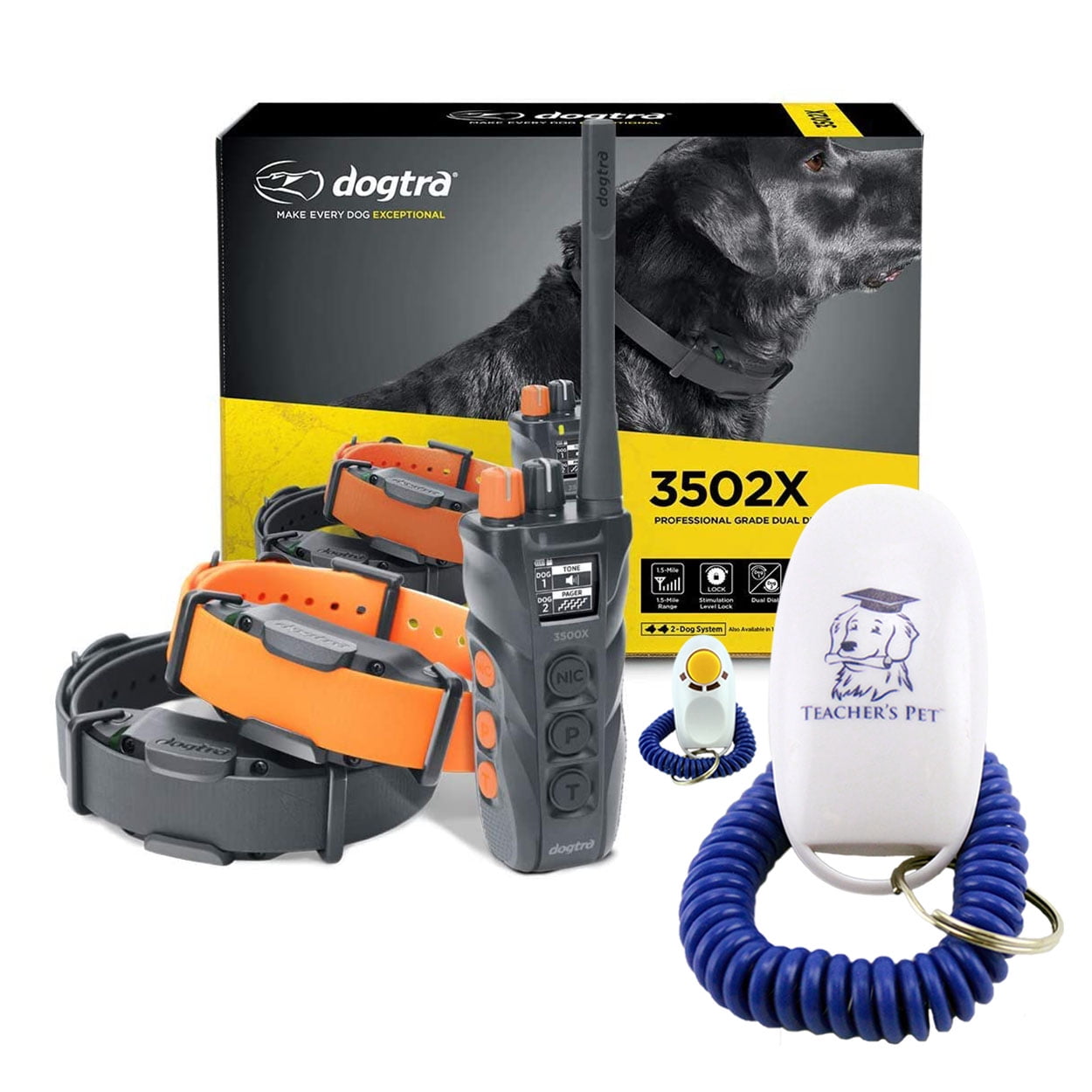 Dogtra 3502X Long Range IPX9K Waterproof 2Dog Expandable Dual DIAL