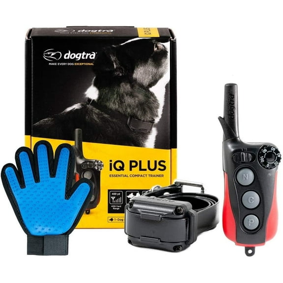 Dogtra IQ PLUS Rechargeable Waterproof Mini Dog Training E-Collar with Water-Resistant Remote with Free grooming glove