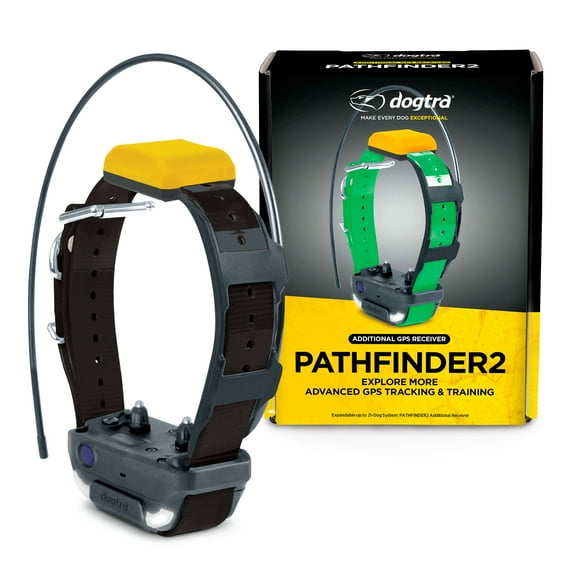 Dogtra Pathfinder 2 Additional Receiver Black Dog GPS Tracker e Collar Green LED Light No Monthly fees Free App Waterproof Smartwatch Control Real Time Tracking Long Range Smartphone Required