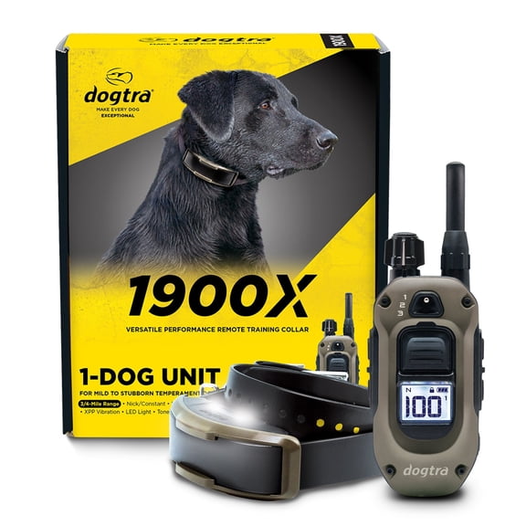 Dogtra 1900X E-Collar for Dog Training - 3/4 Mile Range, Waterproof, Rechargeable, Dogs 35 lbs