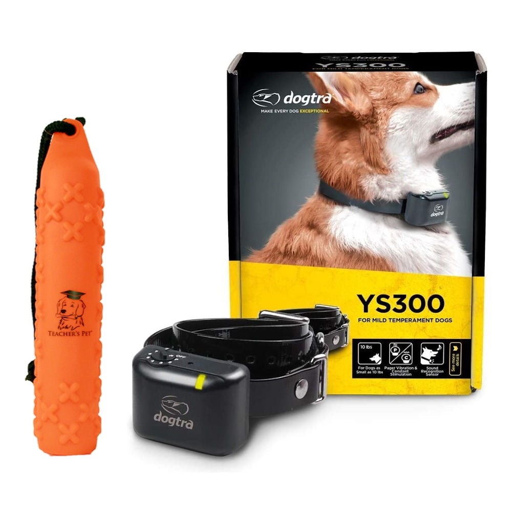 Dogtra Brandclub Dogtra YS300 Rechargeable Waterproof Compact No Bark Collar with Teacher s Pet Vinyl Dog Training Hunting Dummy Bumper
