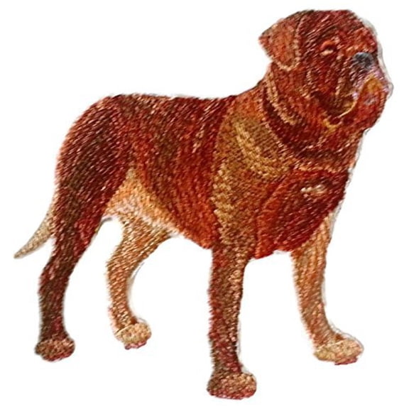 Dogue De Bordeaux dog Embroidery Iron On/Sew patch [4.5" x 4"]