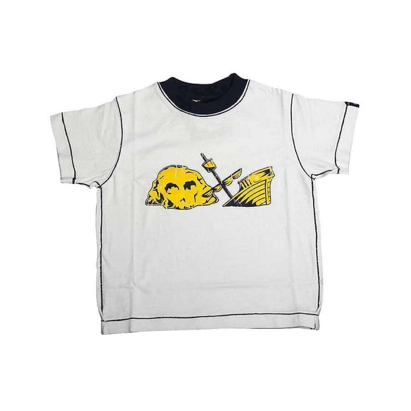 Dogwood Little Boys Short Sleeve Screen Print 100% Cotton T - Shirt Tops 11634-4 (white)