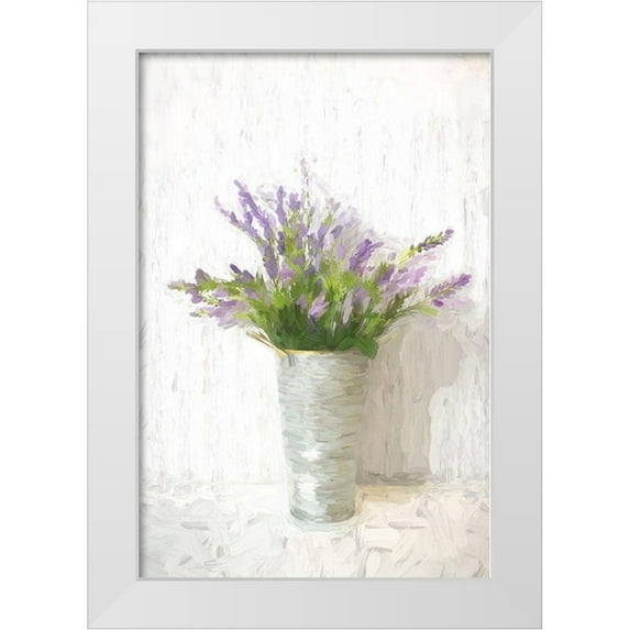 Dogwood Portfolio 11x14 White Modern Wood Framed Museum Art Print Titled - Lavender on White