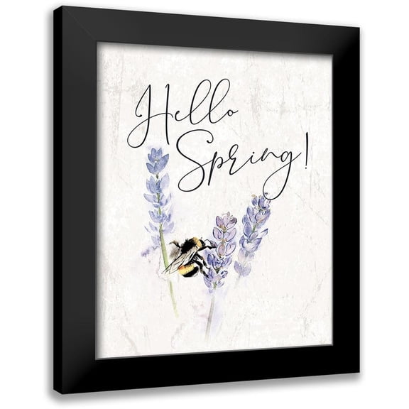 Dogwood Portfolio 12x14 Black Modern Framed Museum Art Print Titled - Hello Spring Bee