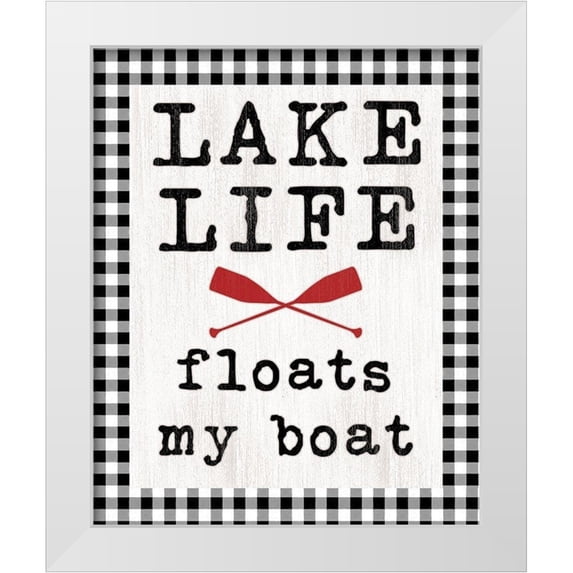 Dogwood Portfolio 12x14 White Modern Wood Framed Museum Art Print Titled - Lake Life