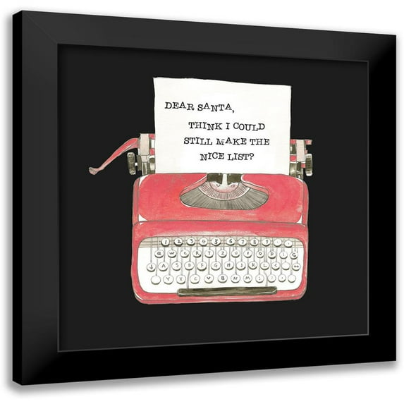 Dogwood Portfolio 15x15 Black Modern Framed Museum Art Print Titled - Dear Santa