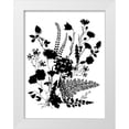 thumbnail image 1 of Dogwood Portfolio 15x18 White Modern Wood Framed Museum Art Print Titled - Inked Flowers, 1 of 4