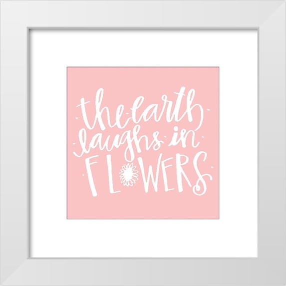 Dogwood Portfolio 20x20 White Modern Wood Framed Museum Art Print Titled - Earth Laughs in Flowers