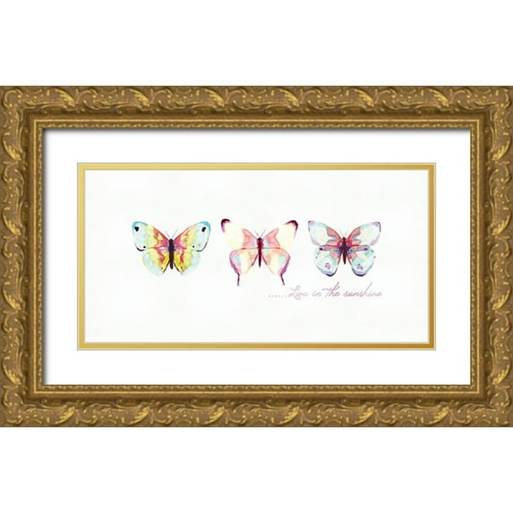 Dogwood Portfolio 32x18 Gold Ornate Wood Framed with Double Matting Museum Art Print Titled - Live in the Sunshine