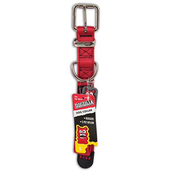 Dogzilla 02186 1 x 16-26 in. Custom-Fit Collar, Red