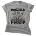 thumbnail image 1 of Dogzilla Dog T-shirt, Unisex Women's Men's Shirt, Funny Dog Doggie Pup Puppy Kaiju Labrador Golden, Dark Heather Gray, X-Small, 1 of 6