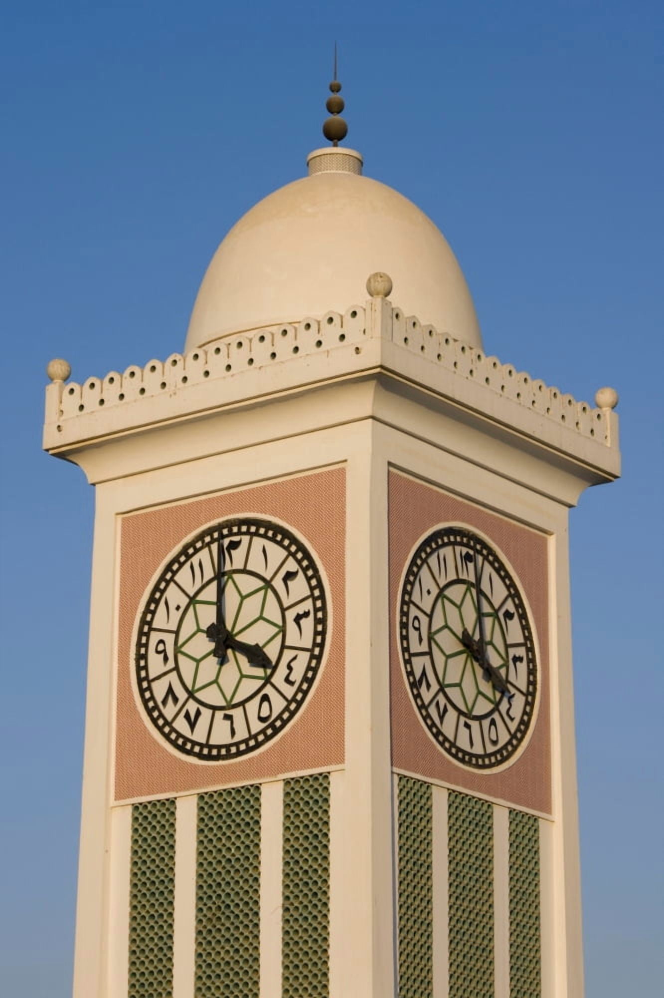 Doha Clocktower Canvas Art - Charles Bowman Design Pics (12 x 19)