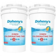 Doheny's 3 Inch Swimming Pool Chlorine Tablets | Pro-Grade Pool Sanitizer | Long Lasting & Slow Dissolving | Individually Wrapped | 99% Active Ingredient, 90% Stabilized Chlorine | 50 LB Bucket