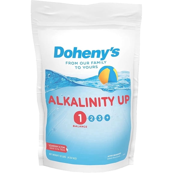 Doheny's Alkalinity Up Swimming Pool Alkalinity Increaser, Raises Total Alkalinity & pH, Fast-Acting Water Balancer, Reduces Corrosion, 25 lb
