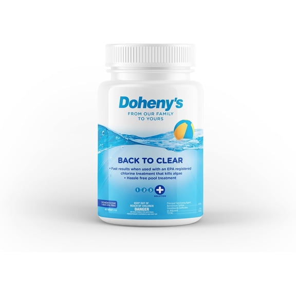 Doheny's Back to Clear Pool Cleanup Treatment | Clears Cloudy Water Overnight | CYA-Resistant Formula | 4 lb.