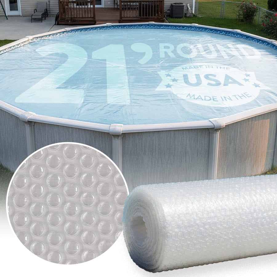 Doheny's Clear-Tek Micro Bubble Solar Pool Cover for Above Ground Swimming Pools | Increase Solar Energy Absorption, Retain Heat, Reduce Evaporation, Reduce Heat Loss & Save, 21 ft Round Clear 3200