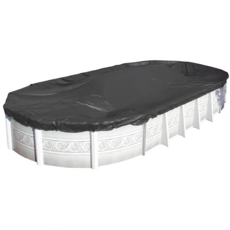 Doheny's Commercial-Grade Winter Pool Covers for Above Ground Pools - 21' x 41' Oval Mesh - Standard