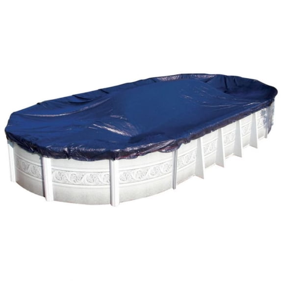 Doheny's Commercial-Grade Winter Pool Covers for Above Ground Pools - 21' x 41' Oval Solid - 16 Yr.