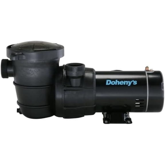 Doheny's 1.5 HP Above-Ground Swimming Pool Pump, 115V High-Flow Motor, Quiet High-Efficiency Operation, Reinforced Thermoplastic Housing