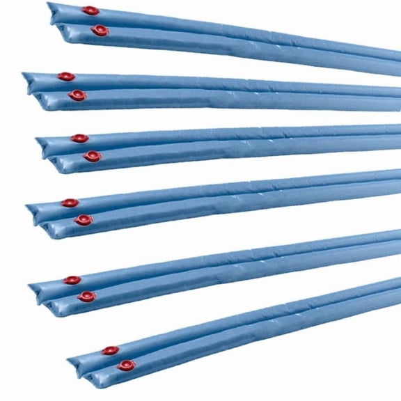 Doheny's Harris Pool Products Water Tubes - 8' Double Chamber, Heavy Duty, 20-Ga., 6-Pack, BLUE