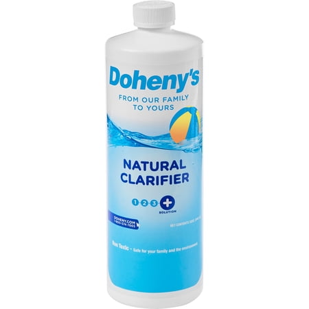 Doheny's Natural Clarifier - 1 Qt. for Swimming Pools - Clarify Cloudy Water, Remove Excess Metals, Improve Filter Efficiency, Eliminate Oil and Scum