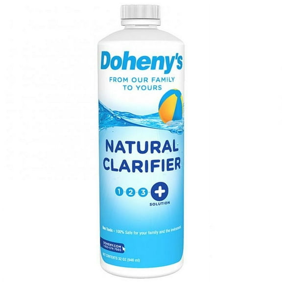Doheny's Natural Clarifier - 1 Qt. for Swimming Pools - Clarify Cloudy Water, Remove Excess Metals, Improve Filter Efficiency, Eliminate Oil and Scum