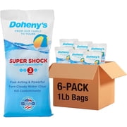 Dohenys 68% Cal-Hypo Pool Shock, Fast-Dissolving Granular Chlorine, 6 x 1 lb Bags