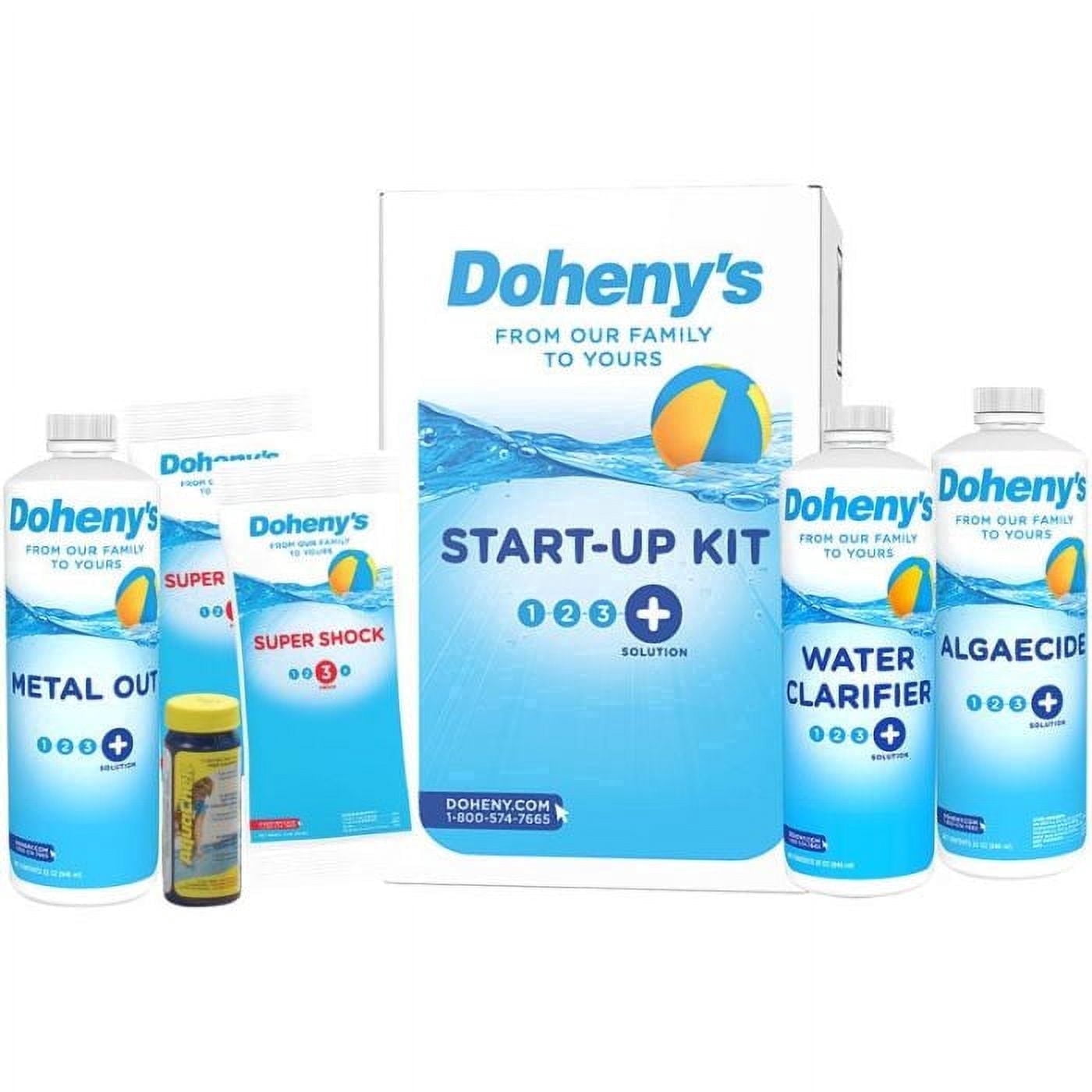Dohenys Swimming Pool Start-Up Kit, Chlorine Pool Chemicals, Metal Out ...