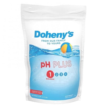 Doheny's pH Plus | Raise Your Swimming Pool pH Level | Made in USA | Pro-Grade Granular Soda Ash (Sodium Carbonate) | Proper pH Levels Protect Equipment & Prevent Eye and Skin Irritation | 5 LB