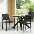 thumbnail image 1 of Dohney Mesh and Aluminum Outdoor Dining Chairs, Set of 2, Black, 1 of 10